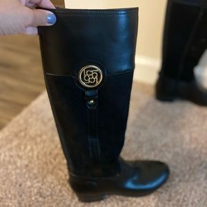 Pair of black riding boots, worn once!